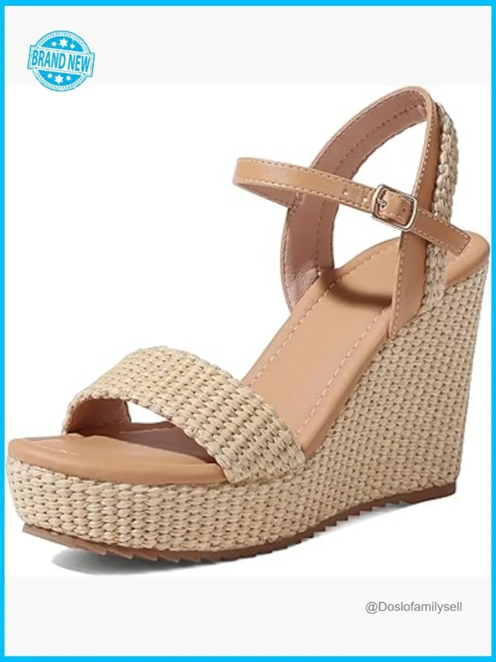 Espadrille Wedge Sandals Ankle Strap Platform Open Toe High Heel Dressy Summer